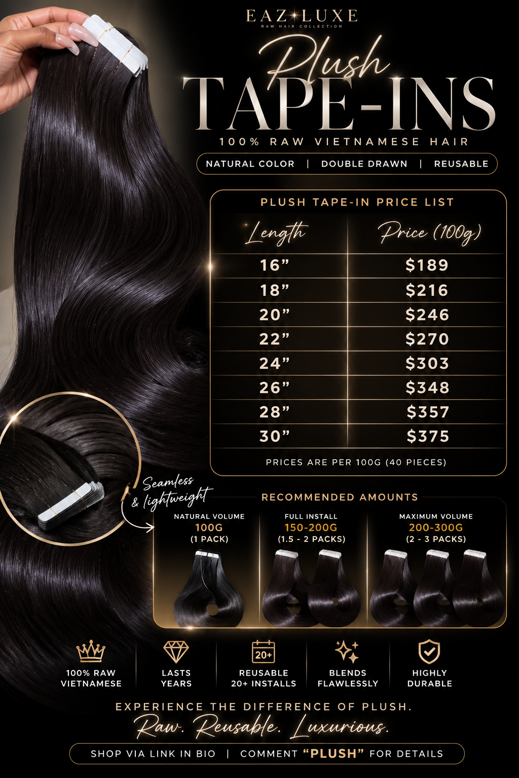 Luxury Plush Tape Ins